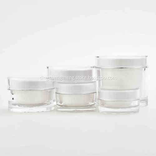 White Cosmetic Lotion Bottle Acrylic Plastic Bottle